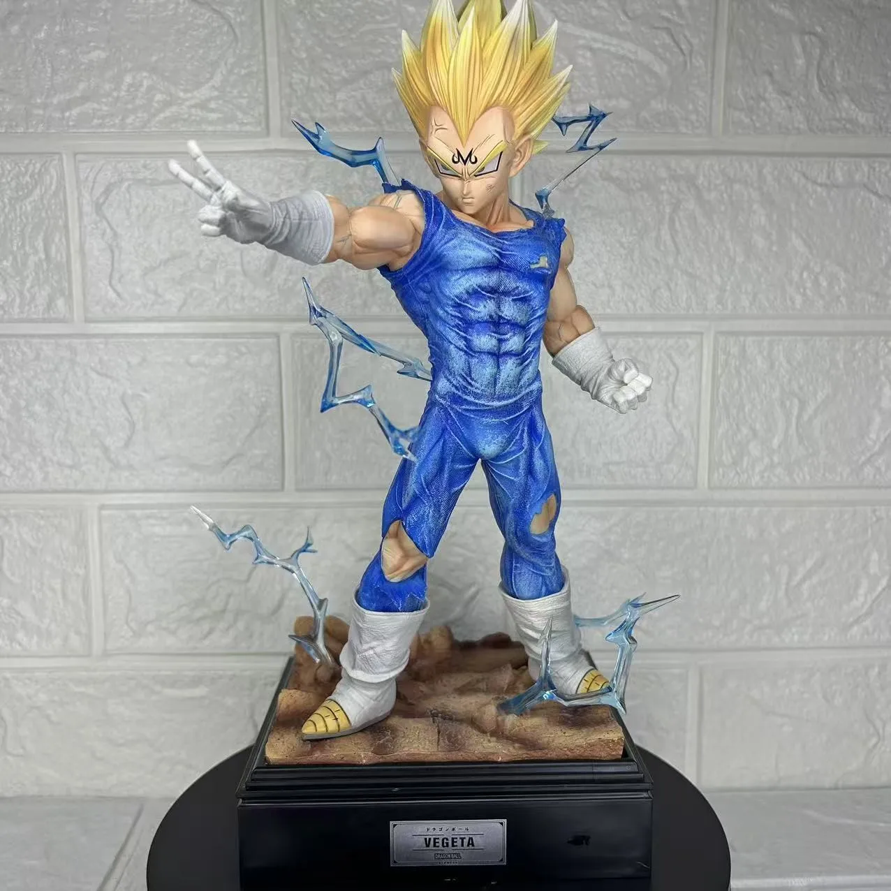 Super Saiyan Demon Transformatie Standbeeld Model Vegeta 30CM met Basis Ornament Droge Dingen Oneindige Demonen Collectible Box Set