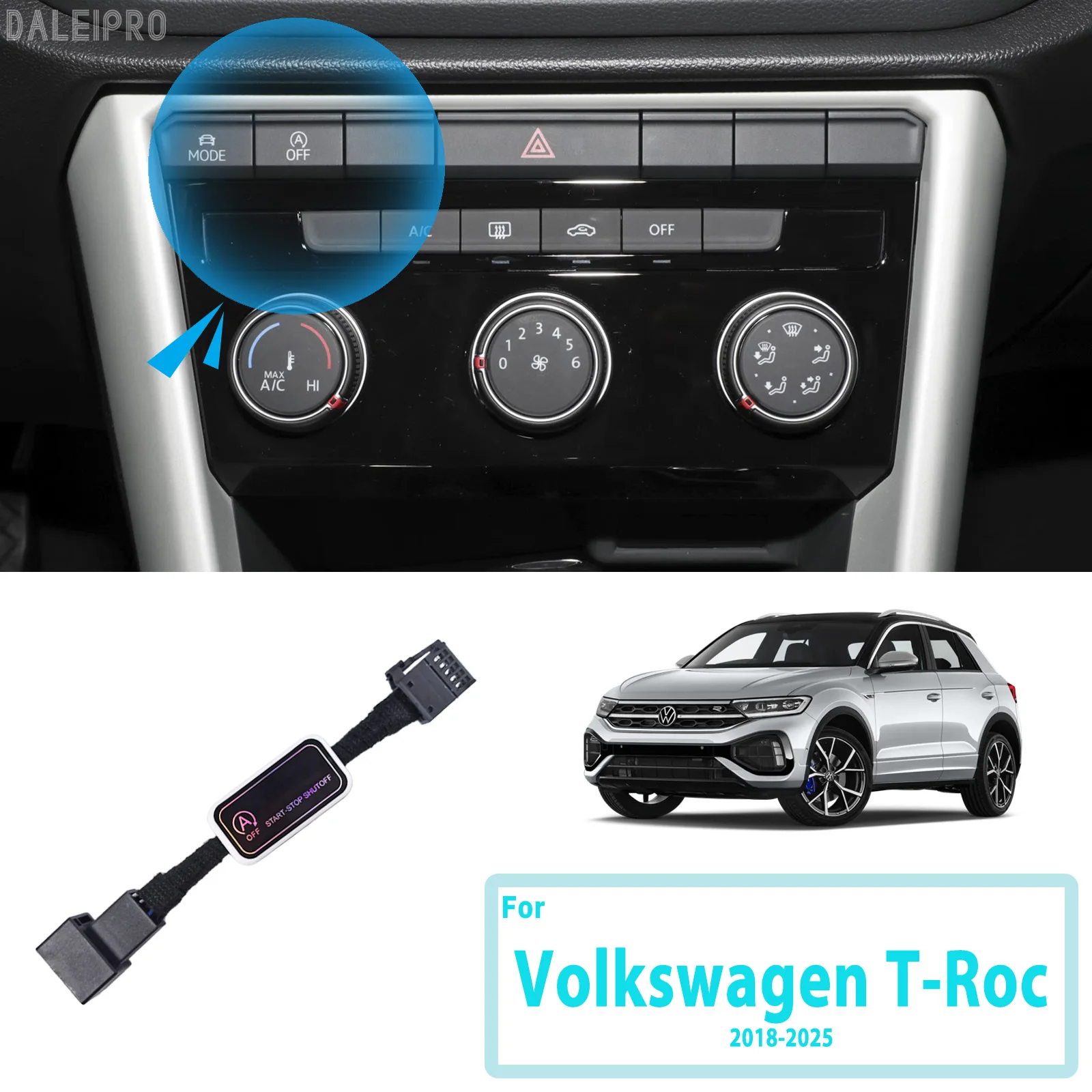 

For Volkswagen VW T-Roc 2018-2024 2025 Automatic Stop Start Engine System Disable Smart Shut Down Car Auto Start Stop Eliminator