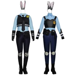 Anime Rabbit Cop Judy Cosplay Costume Judy Hopps Bunny Girl Uniform Outfit Halloween Carnival Suit Custom Made