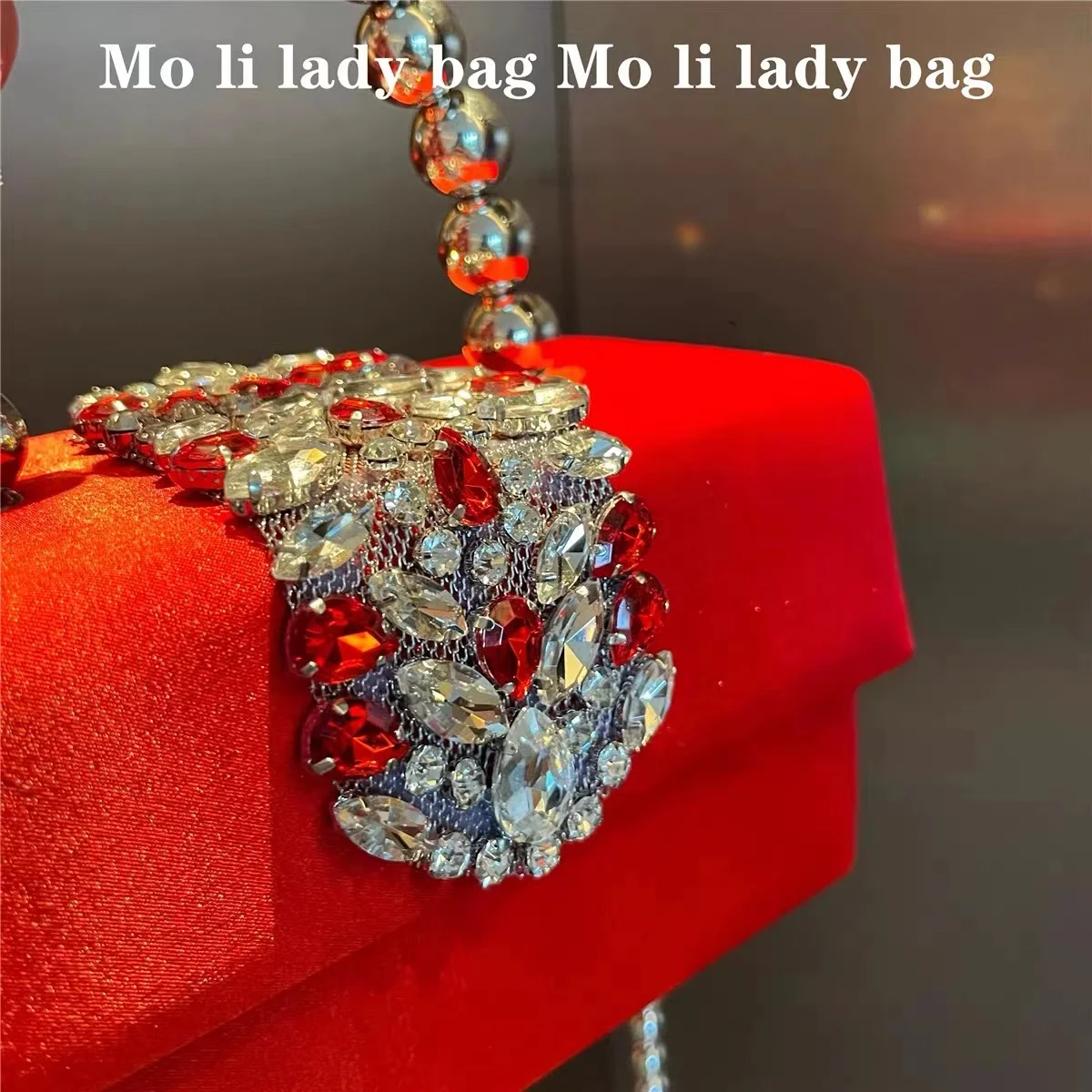 Women Satin Handbag Luxury Square Bag Crystal Shiny Rhinestones Diamond Evening Bag Wedding Party Clutch Purse Crossbody Bag