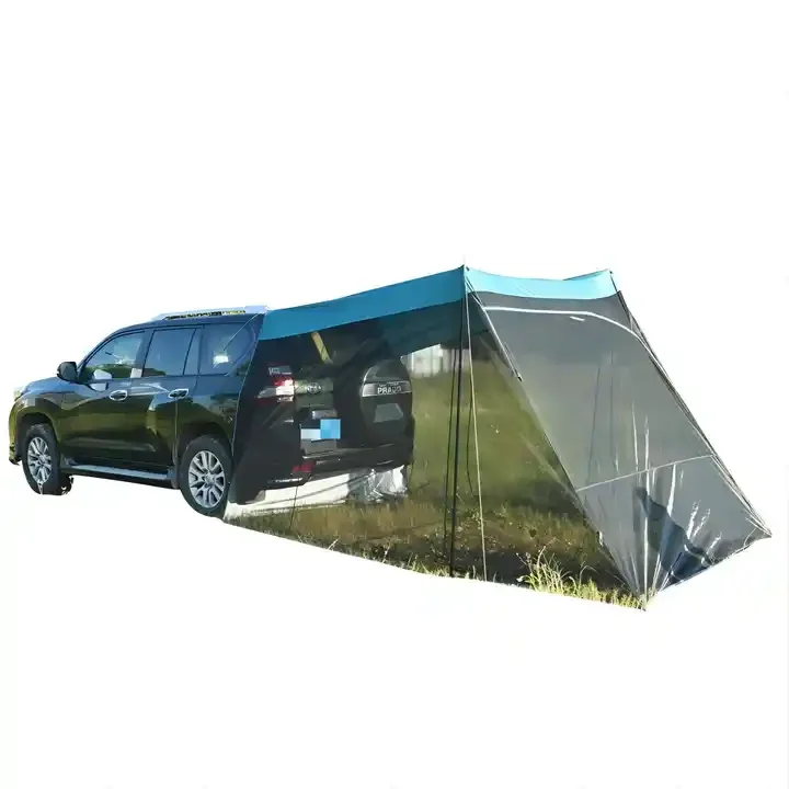 Portable Outdoor 210d Oxford Pu2000mm Automatic Quick Opening Car Tailgate Tent Shade Tent Suv Car Rear Tent For Camping