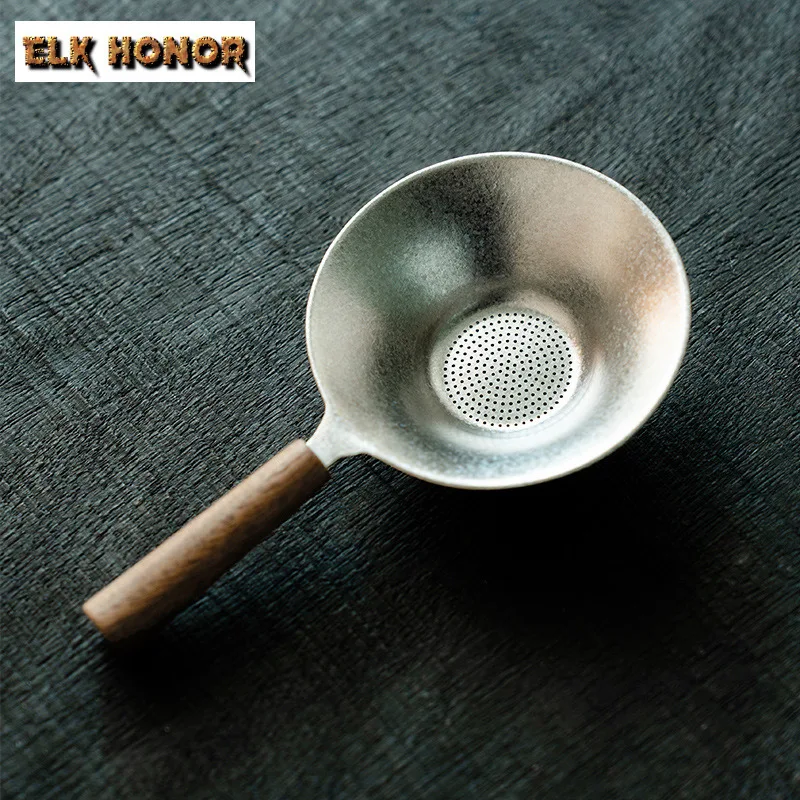 Pure Titanium Handle Tea Separator Infusor Japanese Tea Strainer Dispenser Glass Tea Pitcher Tea Soaking Tea Filter Teaware Gift
