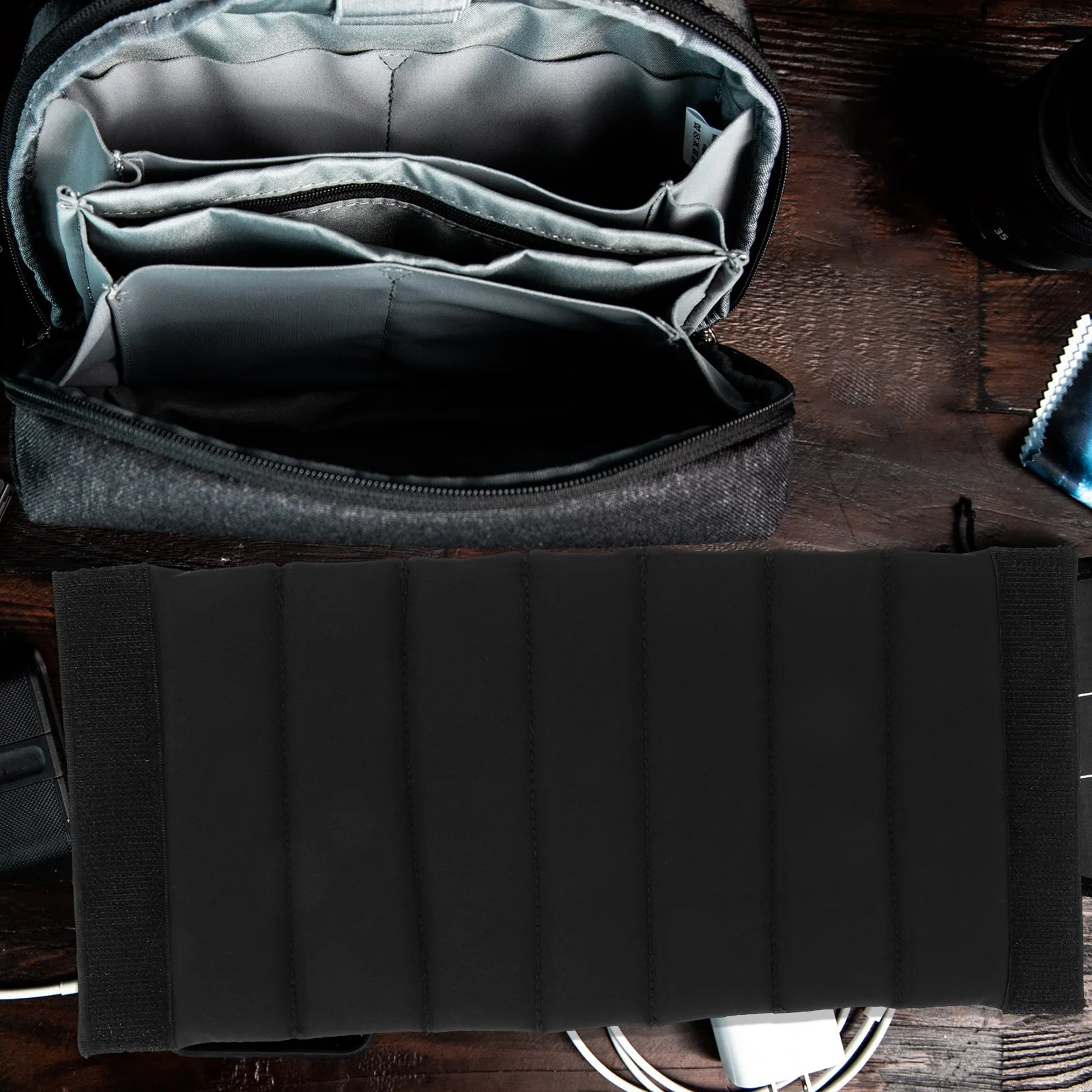 

2Pcs Camera Bag Divider Set Shockproof Adjustable Inserts for Backpack Organizer Camera Gear Protection Travel Photography