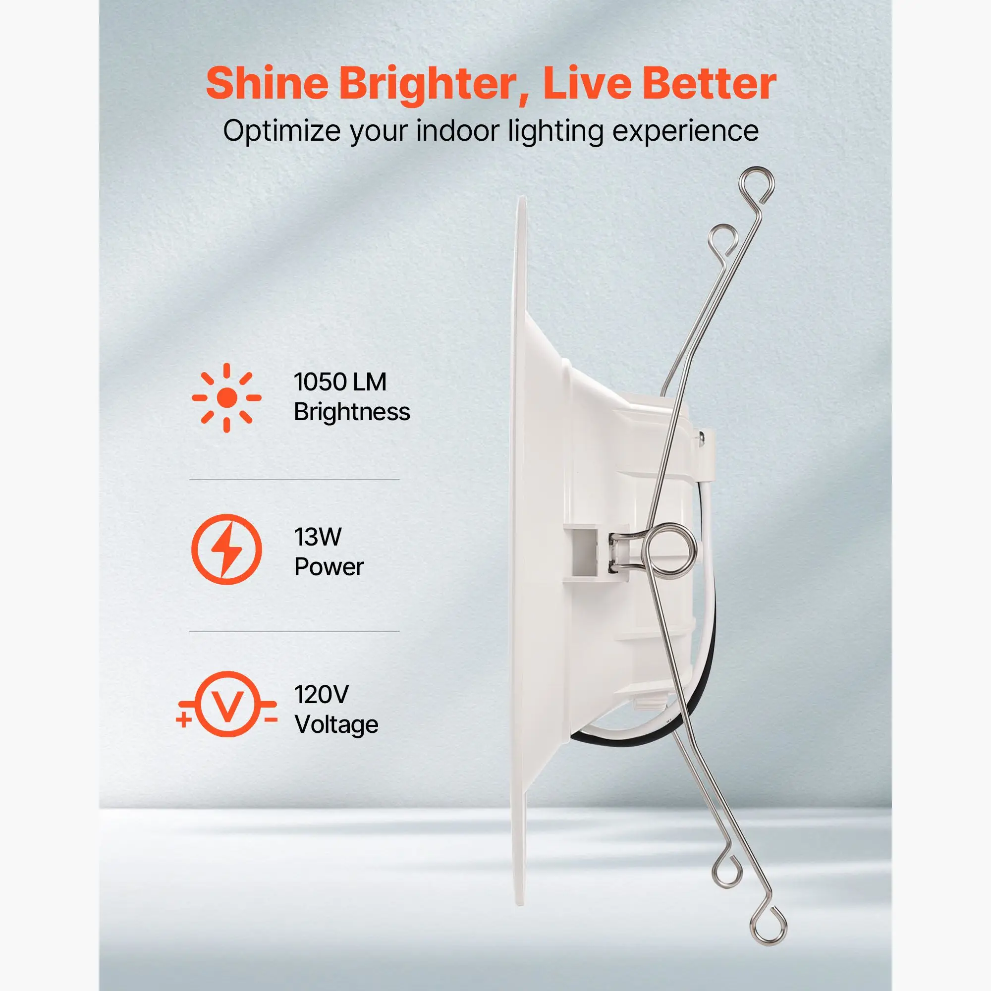 12 Pack LED Recessed Lighting, 5/6 Inch, Retrofit Can, 1050 LM 13W 120V, Selectable 5CCT 2700K/3000K/3500K/4000K/5000K, 10% to