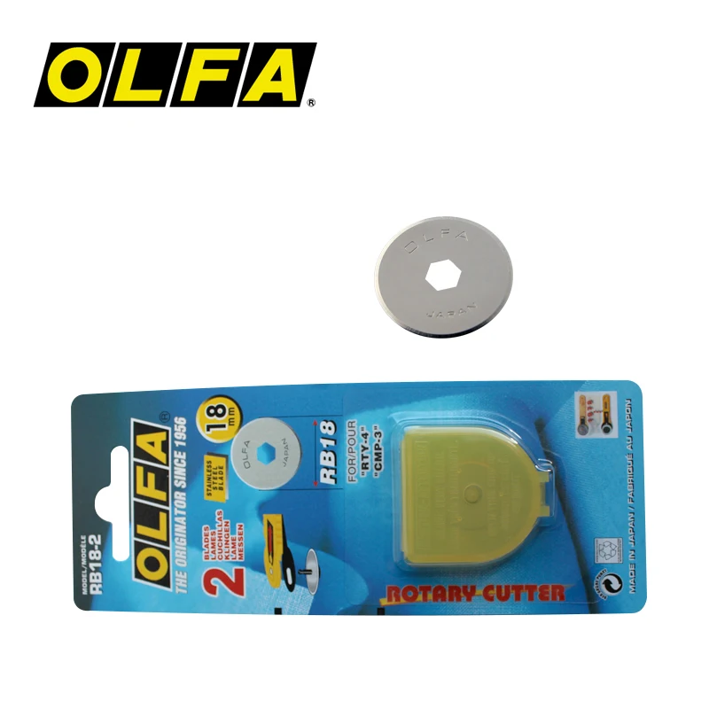 OLFA RB18-2 Rotary Knife Replacement Blades 18mm Utility Cutter Blades for PRC-2 RTY-4 CMP-3