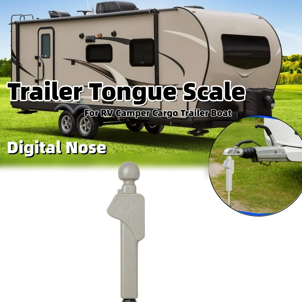 Digital Trailer Tongue Scale Support Load Scale Max 150Kg Height Up To 466mm Tow Ball For RV Camper Cargo Trailer Boat