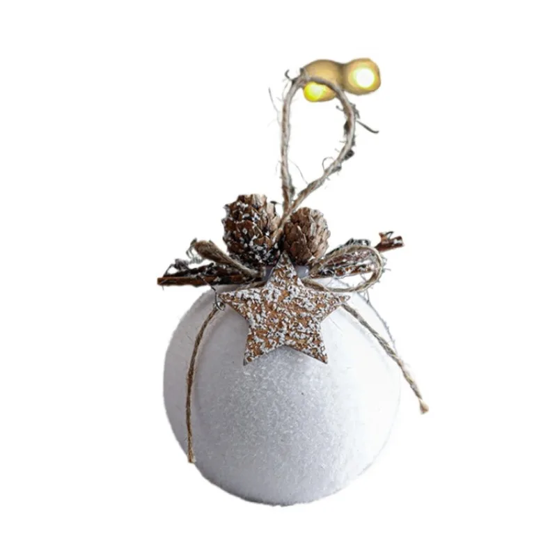 

*New Design Snowflake Radish Ball-Shaped Foam Tree Hanging Ornaments Supplies Pendant For Christmas Decorations