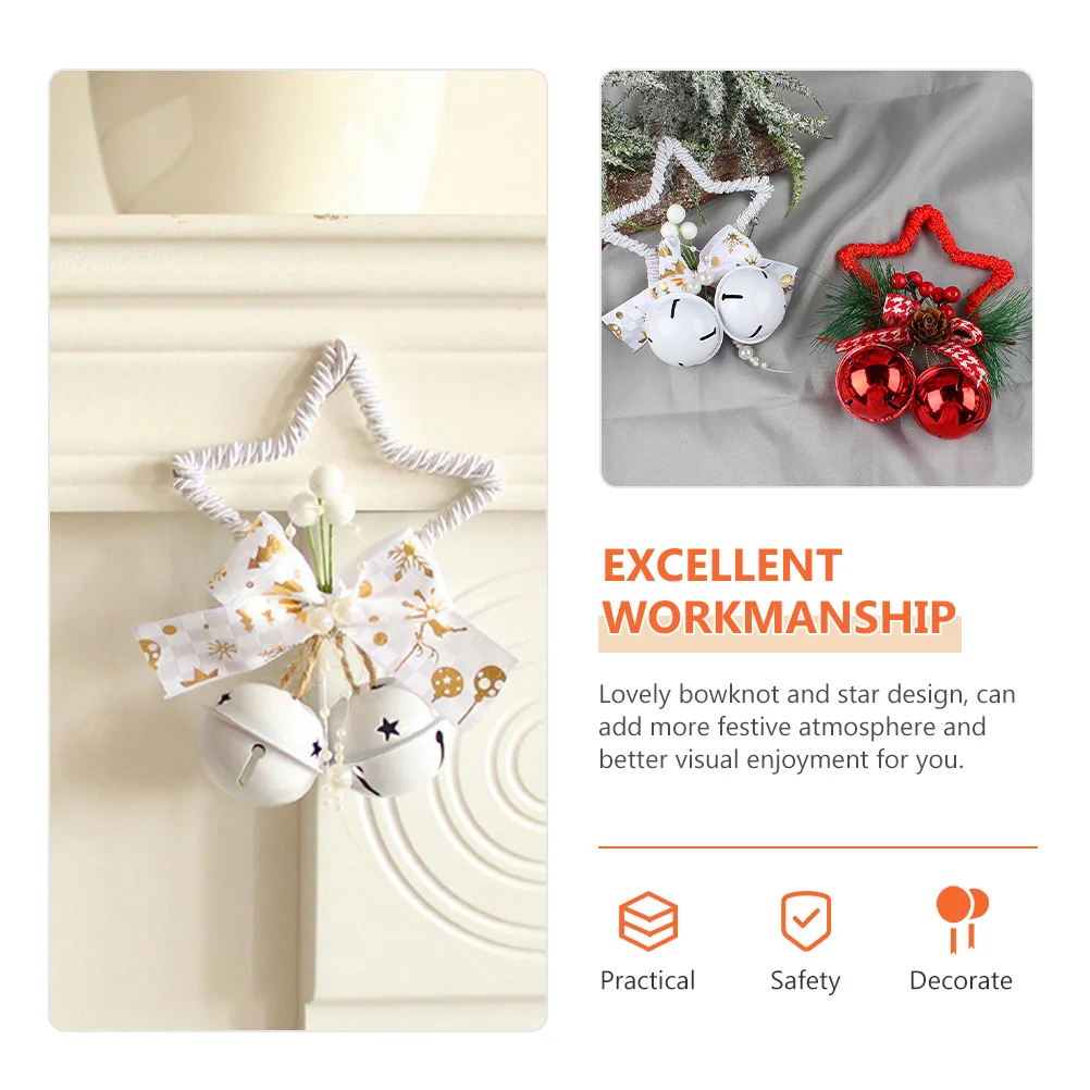 

Christmas Tree Bell Pendant Star Xmas Hanging Ornament Door Window Bells Decor Festival Decor Christmas Tree Bell