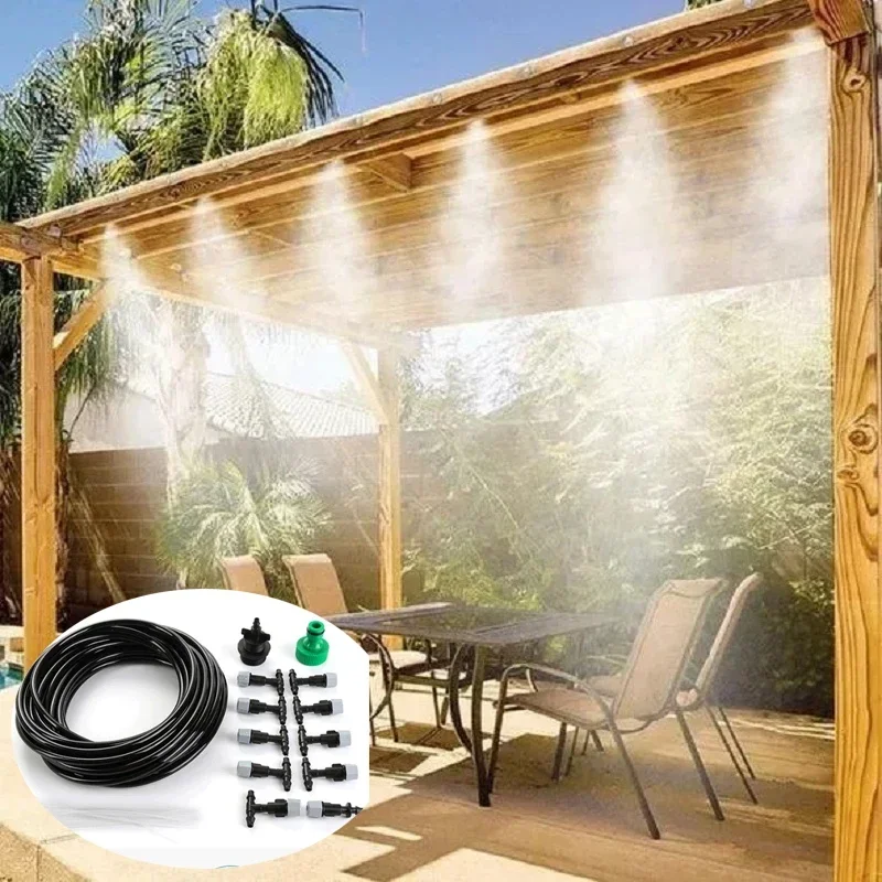 Outdoor Spray Cooling System Spray Single Outlet Nozzle 10 Meters 10 Atomizing Nozzles Cooling And Moisturizing Spray Training