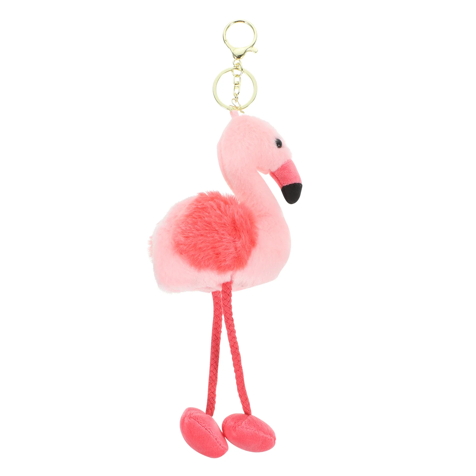 

Cute Flamingo Plush Pendant Keychain Bag Hanging Pendants Purse Charms Ring Fluffy Pp Cotton Stuffed Kids Keyring Decor Baby