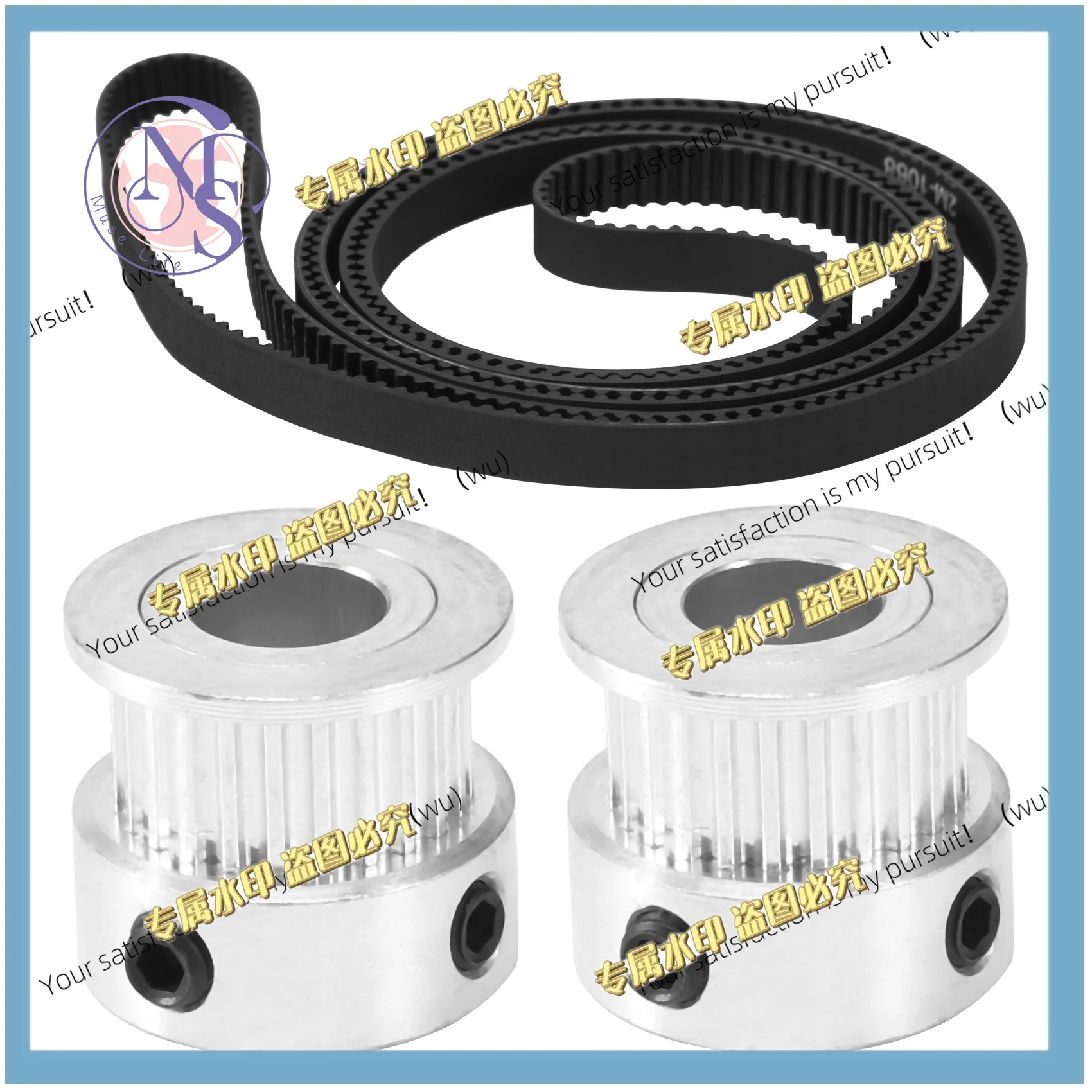 Z-Axis GT2 Timing Belt Pulley Kit 24 Teeth Synchronous Wheel and 1068mm Belt for TRONXY X5SA/X5SA PRO/X5SA-2E 3D PRINTER