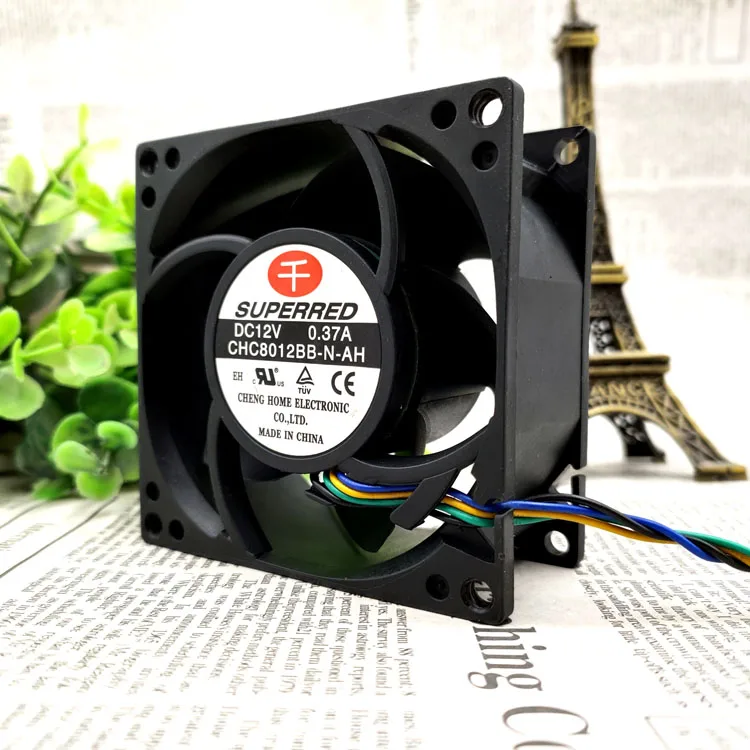 

BRAND NEW ORIGINAL CHC8012BB-N-AH 8038 DC 12V 0.37A 4WIRES PWM TEMPERATURE CONTROL CASE FAN