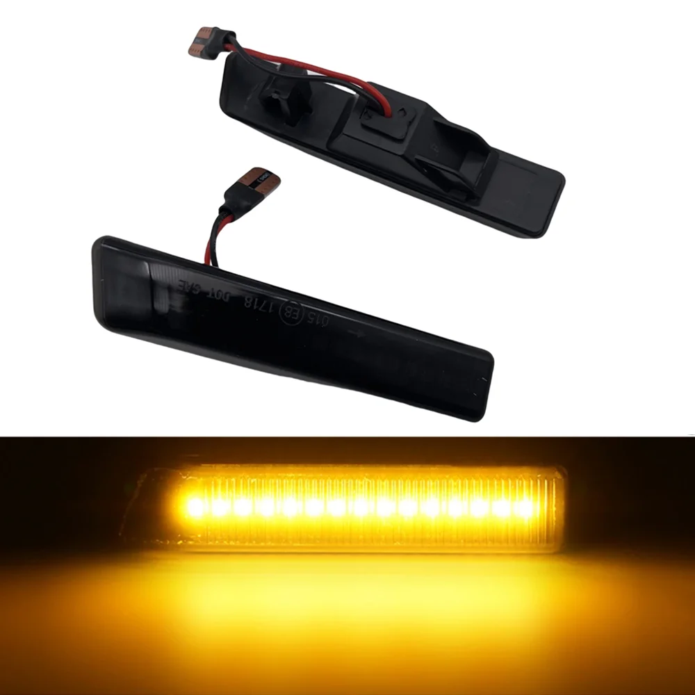 

2pcs Dynamic LED Turn Signal Side Marker Light Sequential Flashing Lamp For BMW 3 Series E36 M3 1997-1999 X5 E53 1999-2006