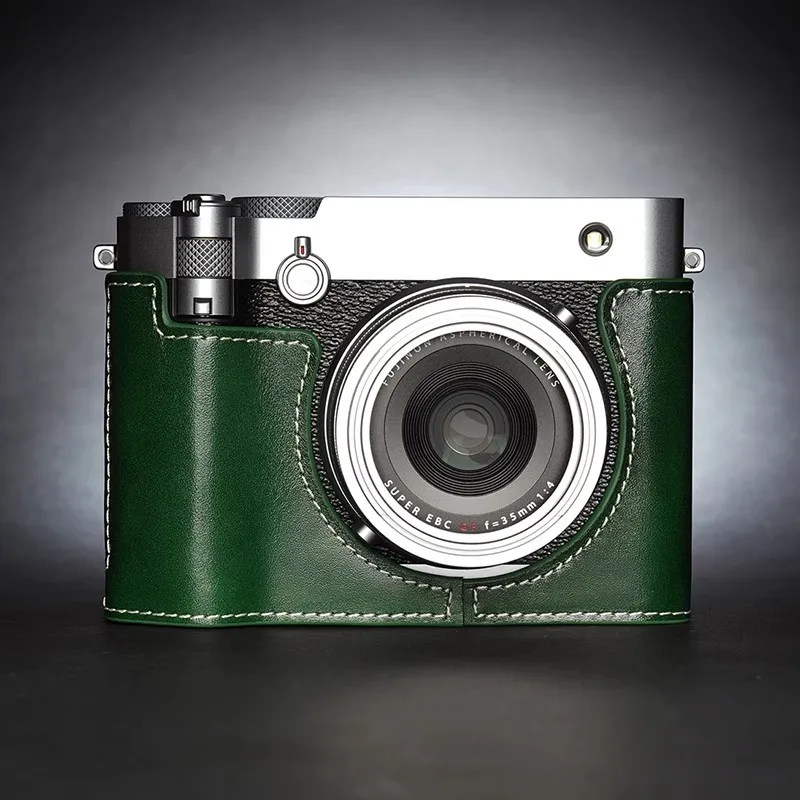 handwork Photo Camera Genuine leather cowhide Bag Body BOX Case For Fujifilm GFX100RF Protective sleeve window base Accessories