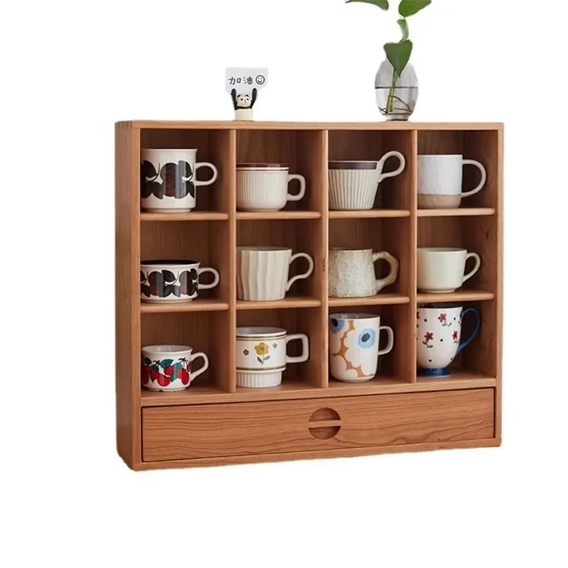 Coffee cup storage display rack, desktop shelf, water cup holder