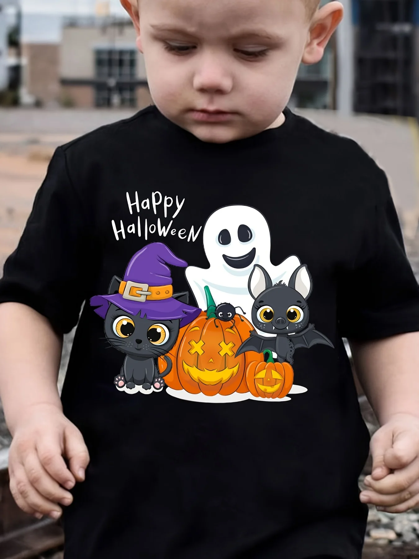 Children's Halloween T-Shirt 3D Print Funny Tops Festival Short Sleeve Baby Clothes 2-10y Halloween Gift for Boys Girls Clothing