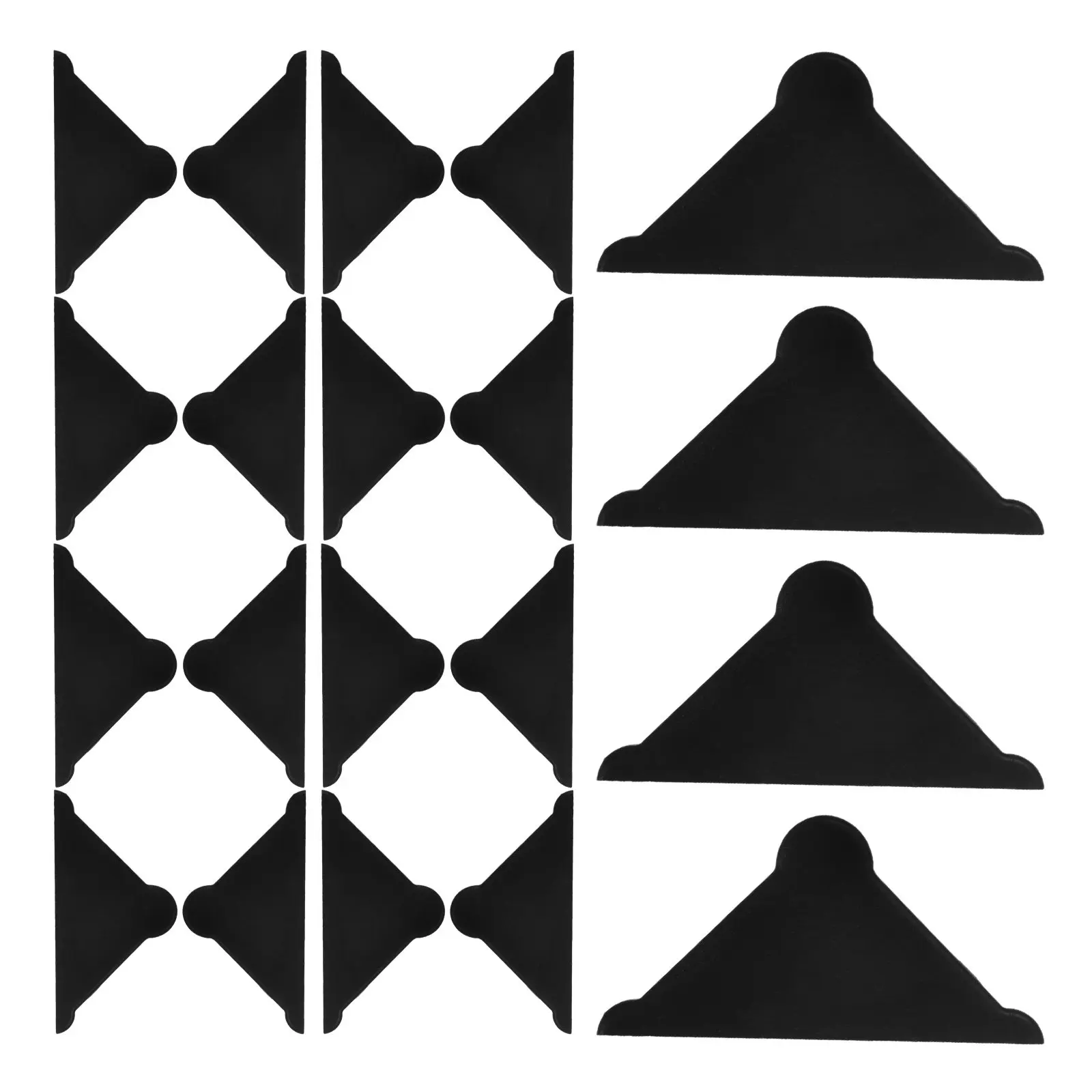 

100 шт. пластиковых треугольных защитных уголков для стекла, зеркал и листовых материалов, защита для закаленного стекла