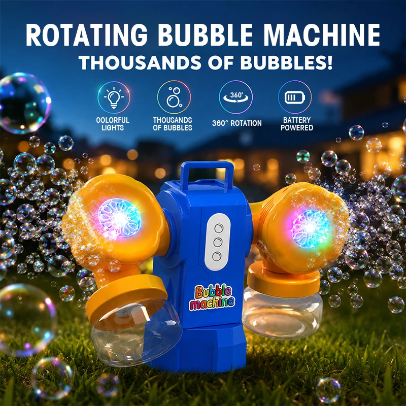360-°-回転式子供用バブルマシン-充電式バブルマシン-屋外パーティーエンターテイメント-フェスティバルギフト-バブルアーティファクト