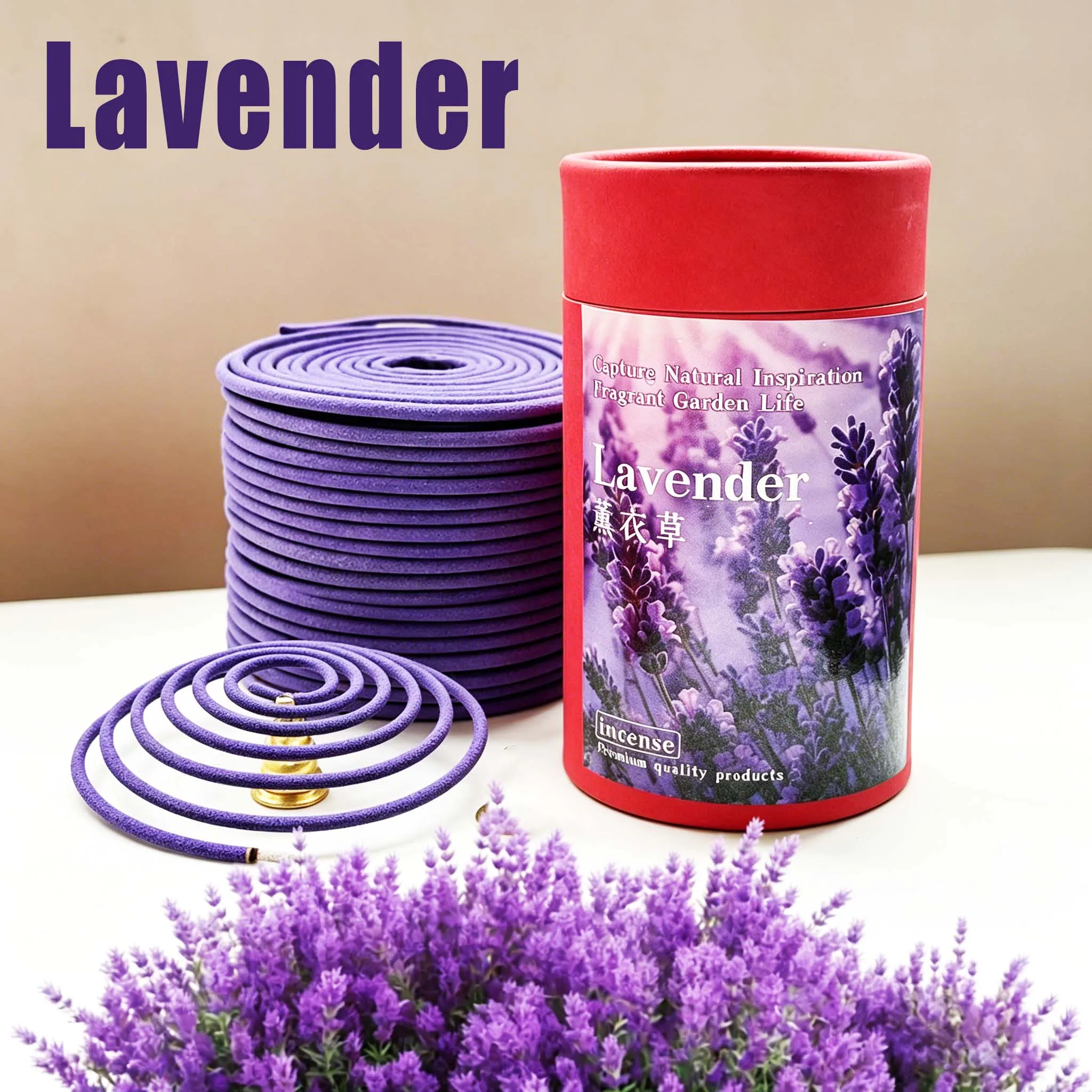 120 varillas de incienso de lavanda morada, adecuadas para difusión de aromas y fragancia duradera
