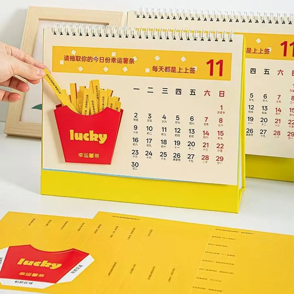 

Kawaii 2026 Calendar Simple Desktop Decoration 365 Days Planner Sheet To Relieve Stress Schedule Organizer Desk Accessories