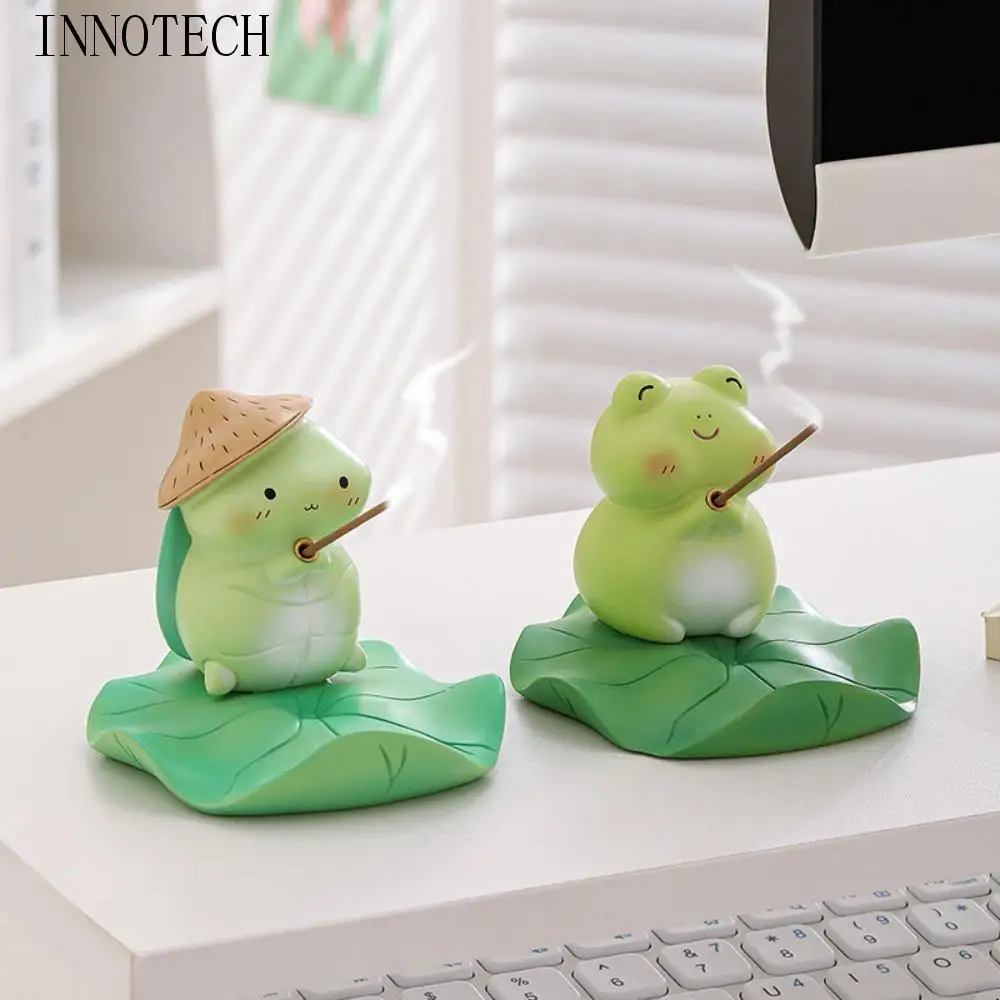 

Фигурки животных, подставка для мобильного телефона, настольный декор, мультяшная лягушка, держатель для мобильного телефона, креативная милая модель лягушки, игрушечный орнамент