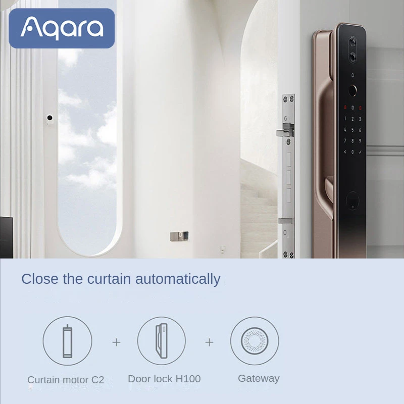 Originale Aqara Smart Curtain Motor C2 Zigbee Automatic Track controllo vocale impostazione della temporizzazione telecomando funziona con Apple