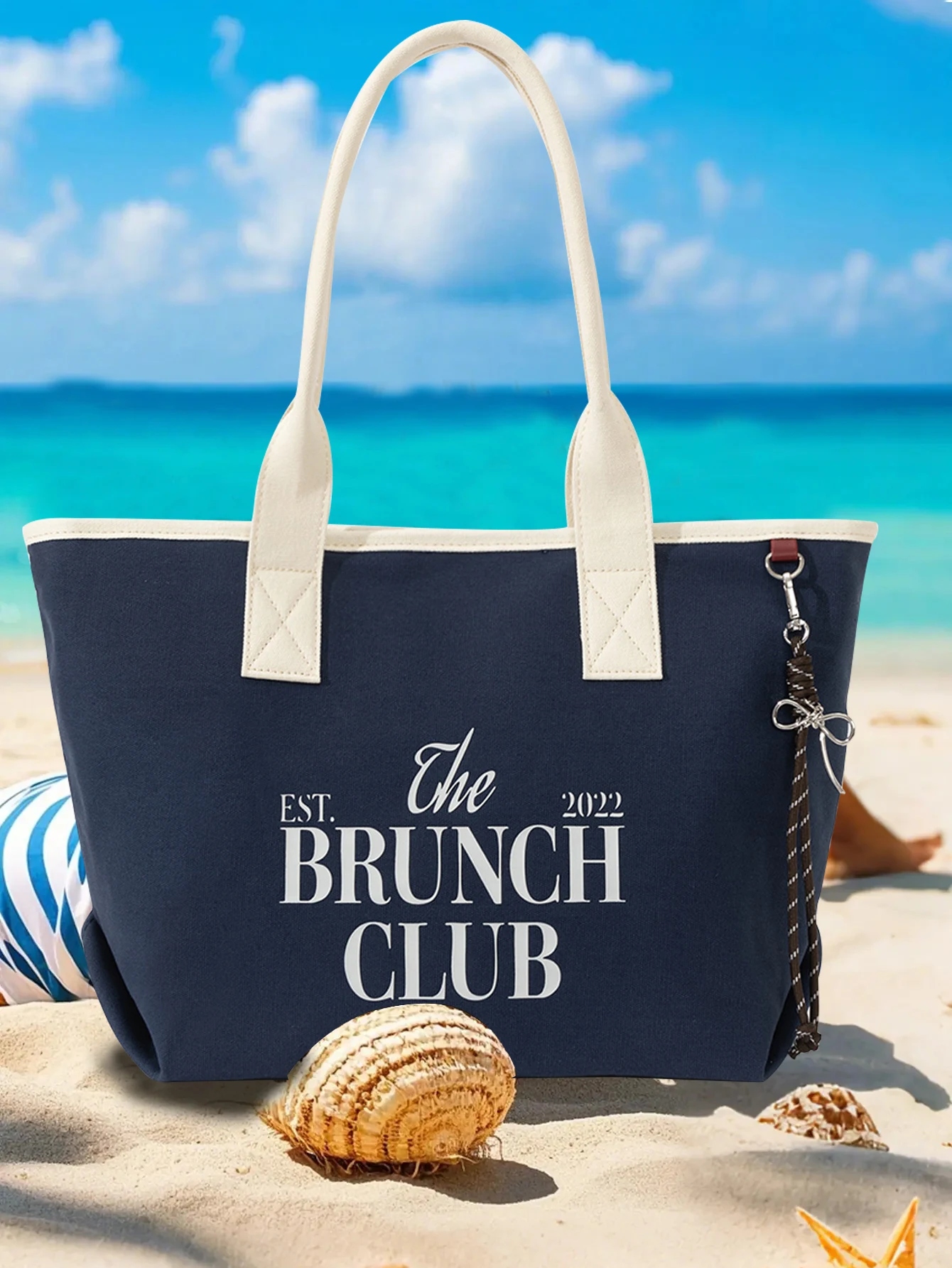 

Stylish Canvas Crossbody Bag for Women The Brunch Club Print, Spacious & Durable, Ideal for Daily Use, Shopping & Casual Outings