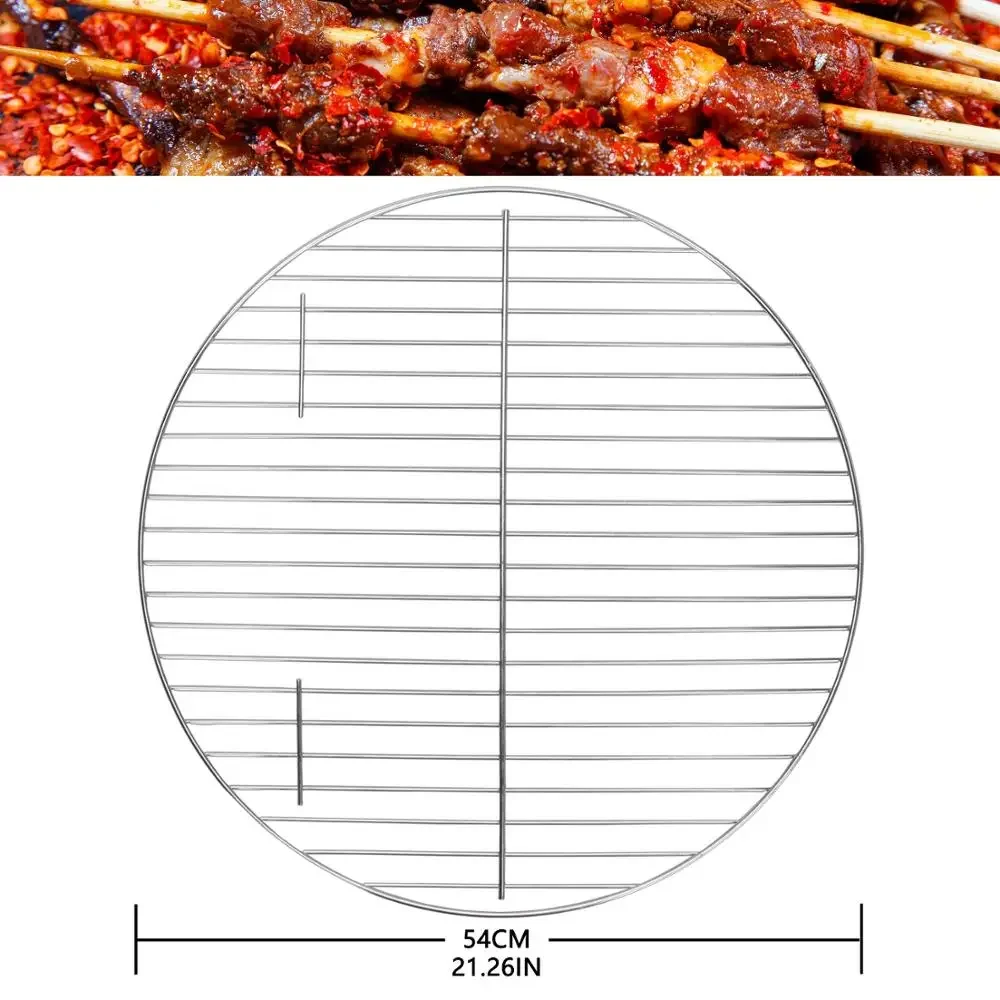 High Heat Charcoal Fire Chromed Round Cooking Grates/Cooking Grid Fit for 18.5”/22.5” Kettle Grill Charcoal Grill