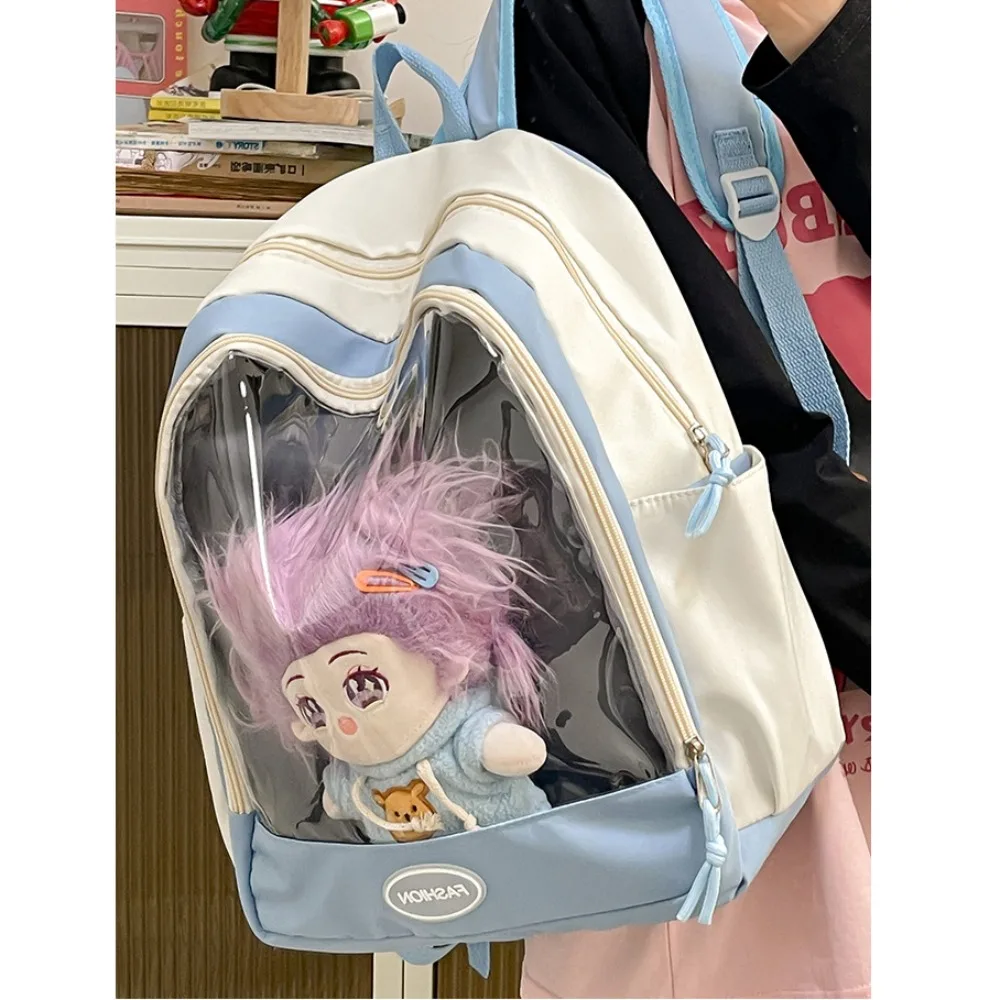 2024 Trendy Shoulder Bag Casual Transparent Schoolbag Y2K Large Capacity Commuting Bag Sexy