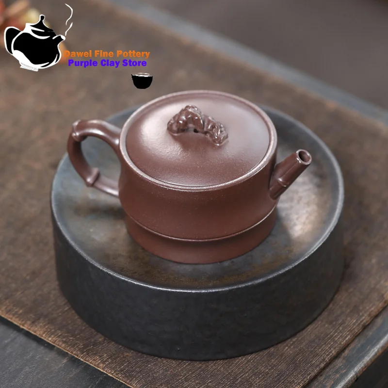 ييشينغ اليدوية الأرجواني وعاء الطين الأصلي الألغام الأرجواني الطين بحيرة Taihu الخيزران مهرجان هانوا وعاء طقم شاي صيني 190 مللي