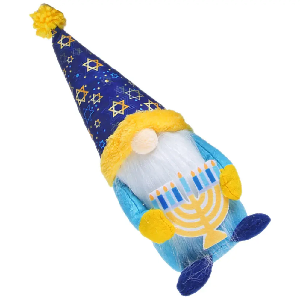 

Мягкие игрушки-гномы: синие гномы-карлики для украшения дома к Хануке, праздничные настольные аксессуары, миниатюрные модели гномов