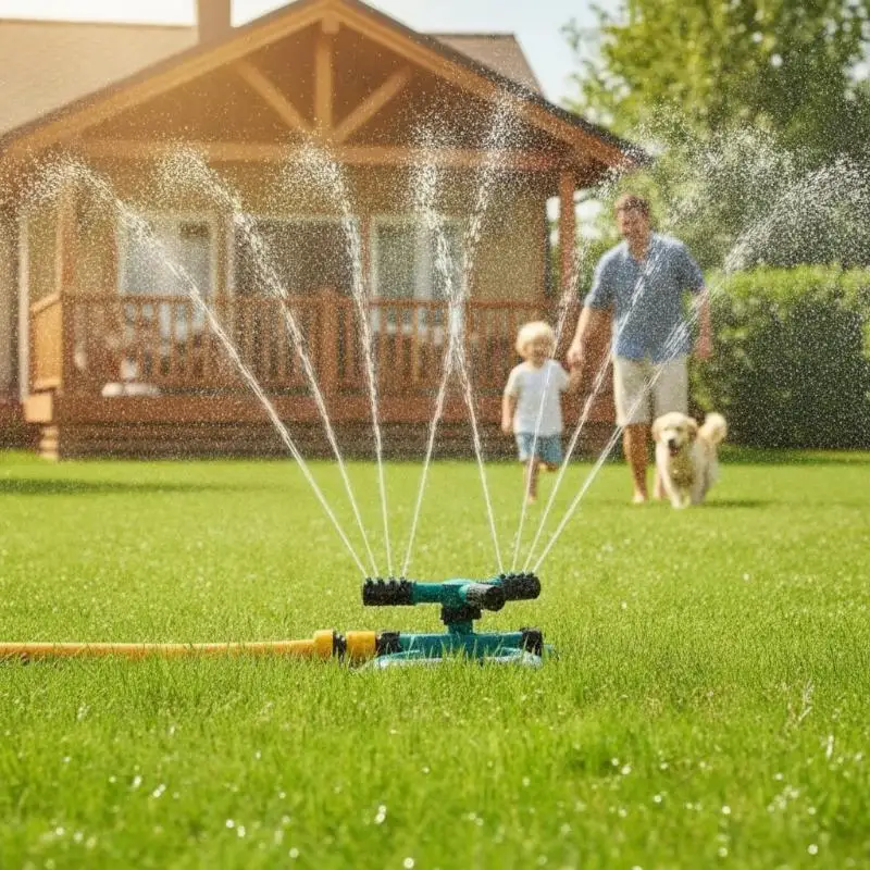 360° Automatic Rotating Irrigation Sprinkler Durable ABS Material for Residential Lawn Patio Grass Water Irrigation