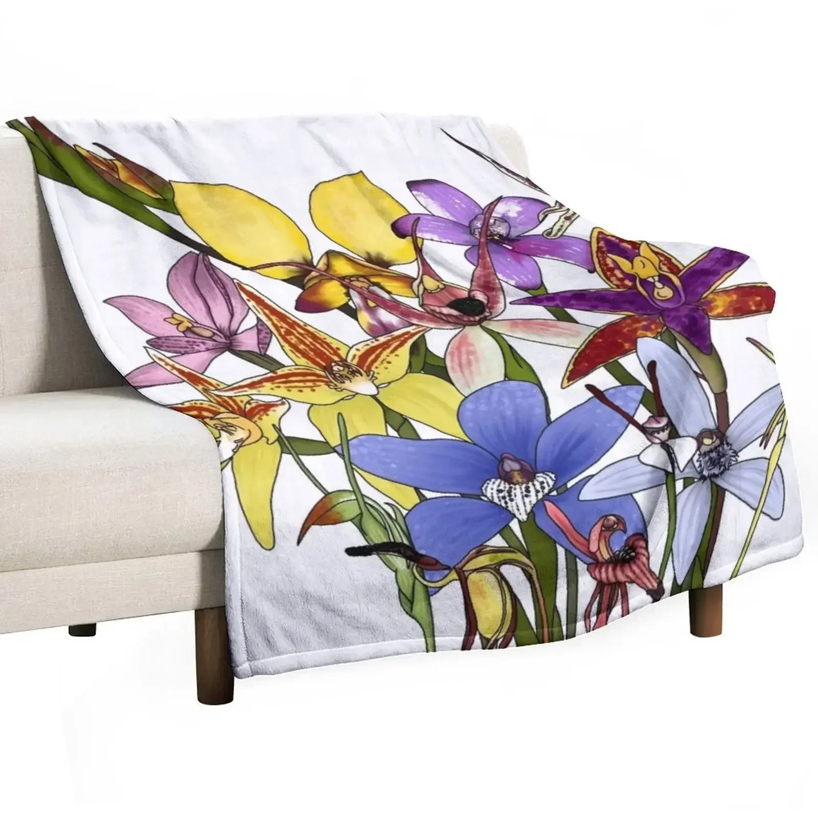 The Native Orchids of Western Australia Throw Blanket christmas decoration for winter Blankets