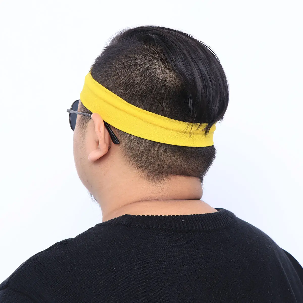 2Pcs Quick Dry Headband for Sports Yoga Sweat Absorbent Comfortable Stretchy Fabric Band Dance Fitness Accessory Yellow