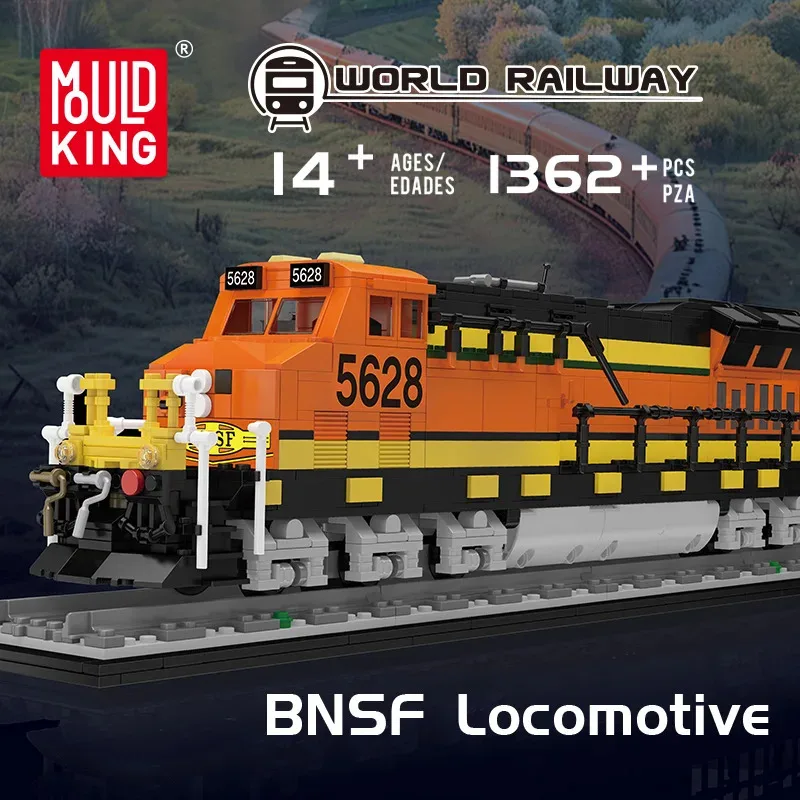 ตัวต่อรถไฟ Mould King 12041 ชุดประกอบรถไฟหัวรถจักรเหนือแบบควบคุมระยะไกล ของเล่นตัวต่อสำหรับเด็ก ของขวัญคริสต์มาส