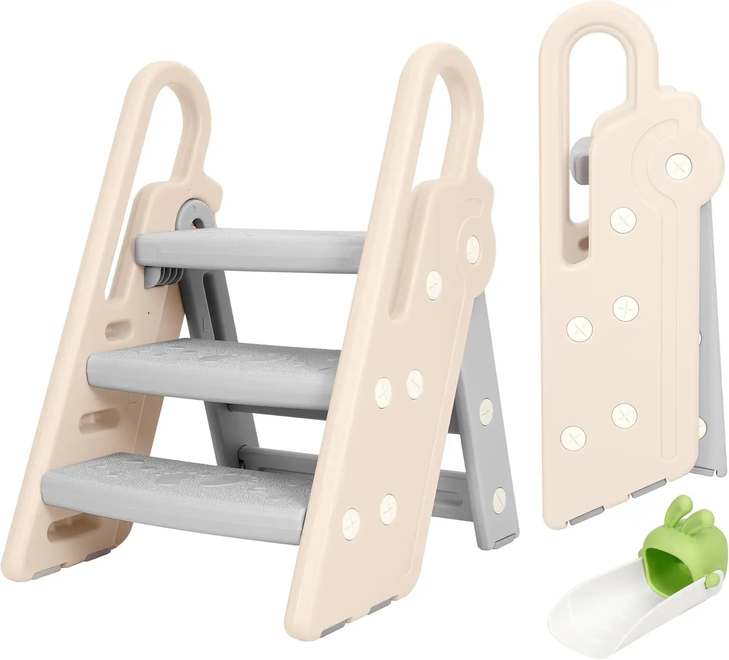 

Toddler Step Stool Foldable for Bathroom Sink Kids Step Stool Adjustable 2 3 Step for Toilet Potty Training Baby Kitchen Stool