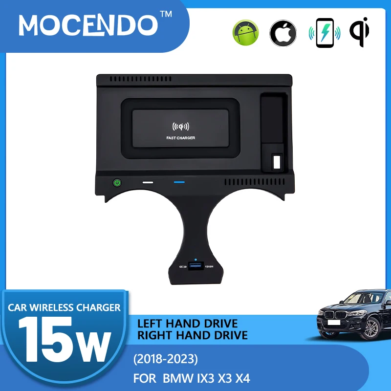 

For BMW iX3 2022 X3 2018-2023 X4 2018-2023 15w fast phone charger charging holder Car wireless charger car accessories tools