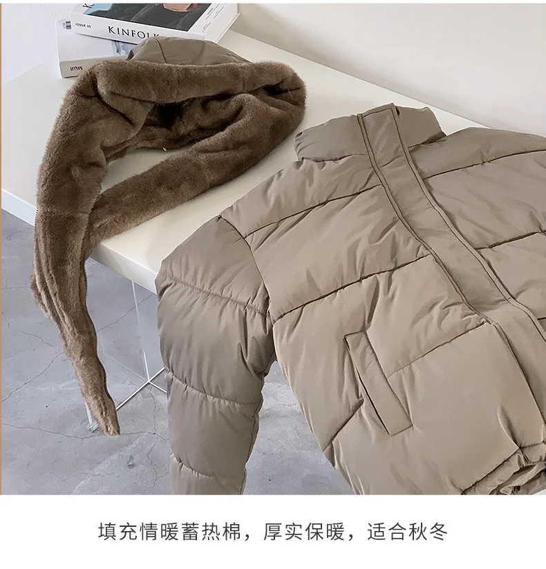 Mit kapuze Unten Jacke Für Frauen Winter Neue Koreanische Mode Abnehmbare Große Pelz Kragen Taille Verdickt Stepp Mantel Frauen Kleidung