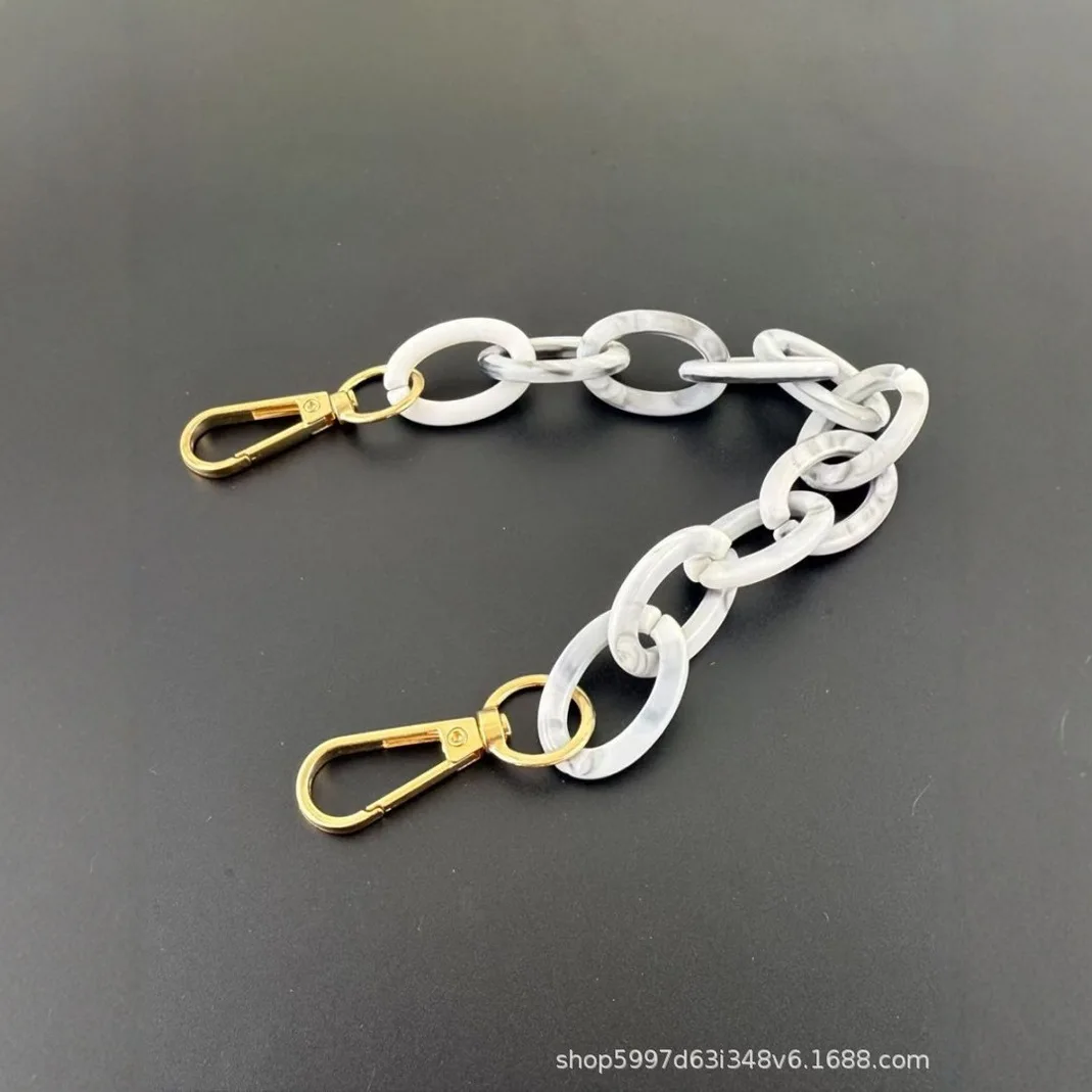 الطريق الأيمن جديد بسيط متعدد الاستخدامات شخصية DIY متعدد الألوان الاكريليك حقيبة سلسلة حزام الكتف استبدال حزام الملحقات #3