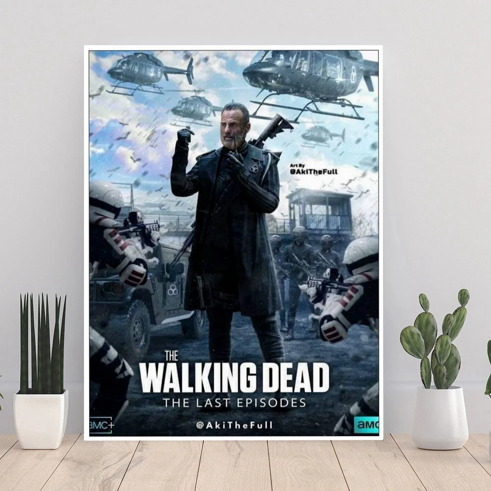 DIY Classical Zombie TV The Walking Dead Diamond Painting Daryl And Rick Horror Skeleton Poster Cross Stitch Handwork Wall Decor