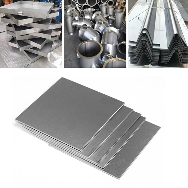 1Pc 304 Stainless Steel Square Plate Polished Plate Laser Cutting Thick 1mm 1.5mm 2mm 3mm 0.8mm 0.5mm