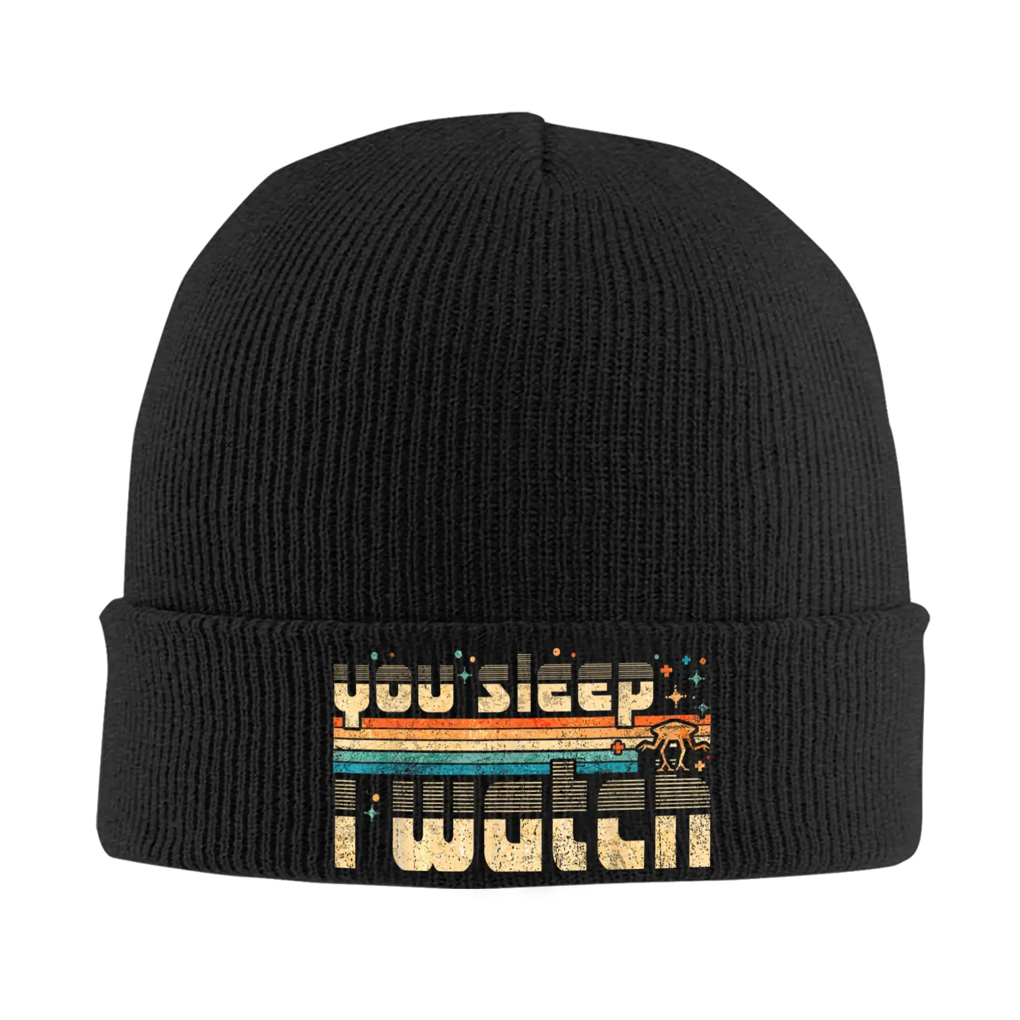 Funny You Sleep I Watch Knitted Hat for Women Men Skullies Beanies Autumn Winter Hats Acrylic Project Hail Mary Hip Hop Caps