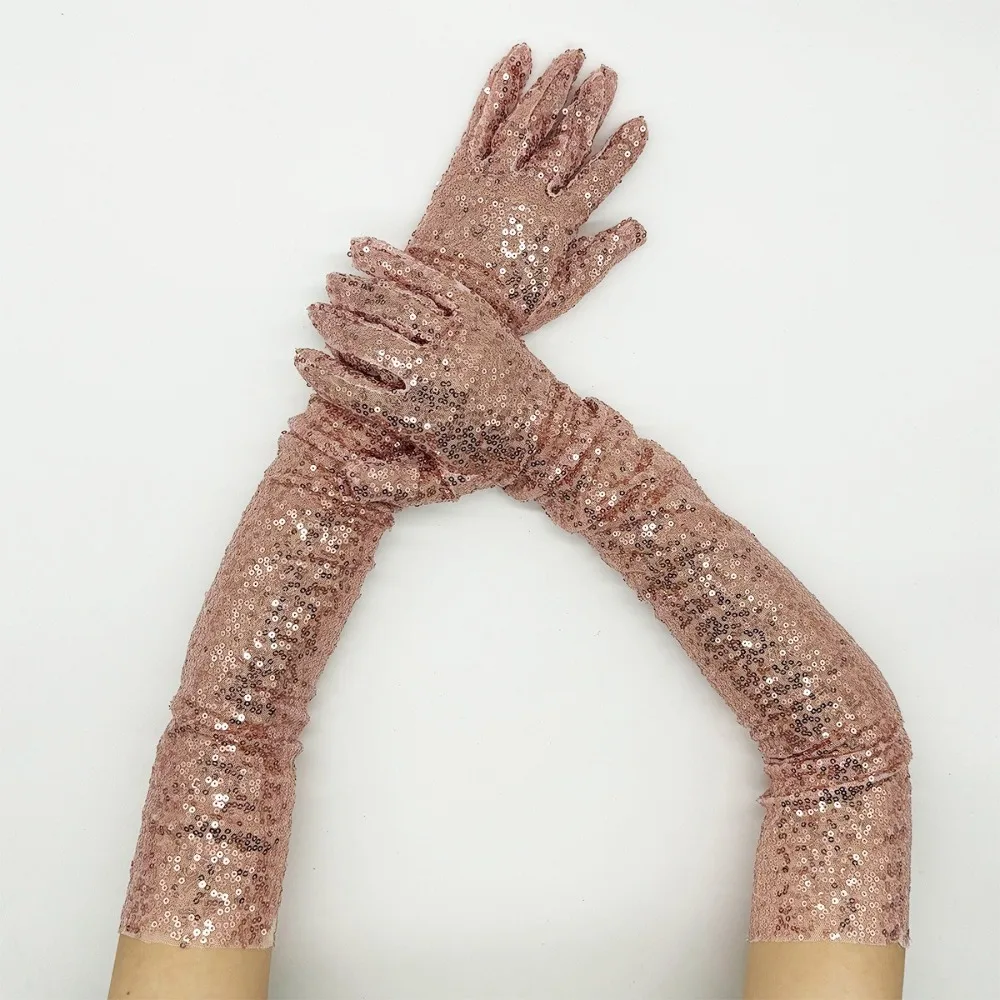 جديد مطرزة طويلة مطرزة قفازات التألق فستان الحفلات القفازات أنيقة الشرير الهيب هوب غطاء للذراع هدية
