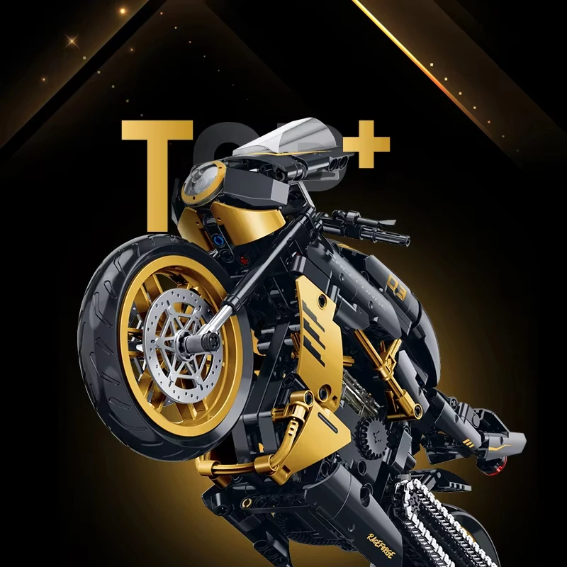 500 + قطعة مكعبات بناء الدراجات النارية الفائقة التقنية AGUS دراجة نارية 1:8 نموذج مجموعة ألعاب إبداعية هدايا للأولاد والكبار والأطفال #3
