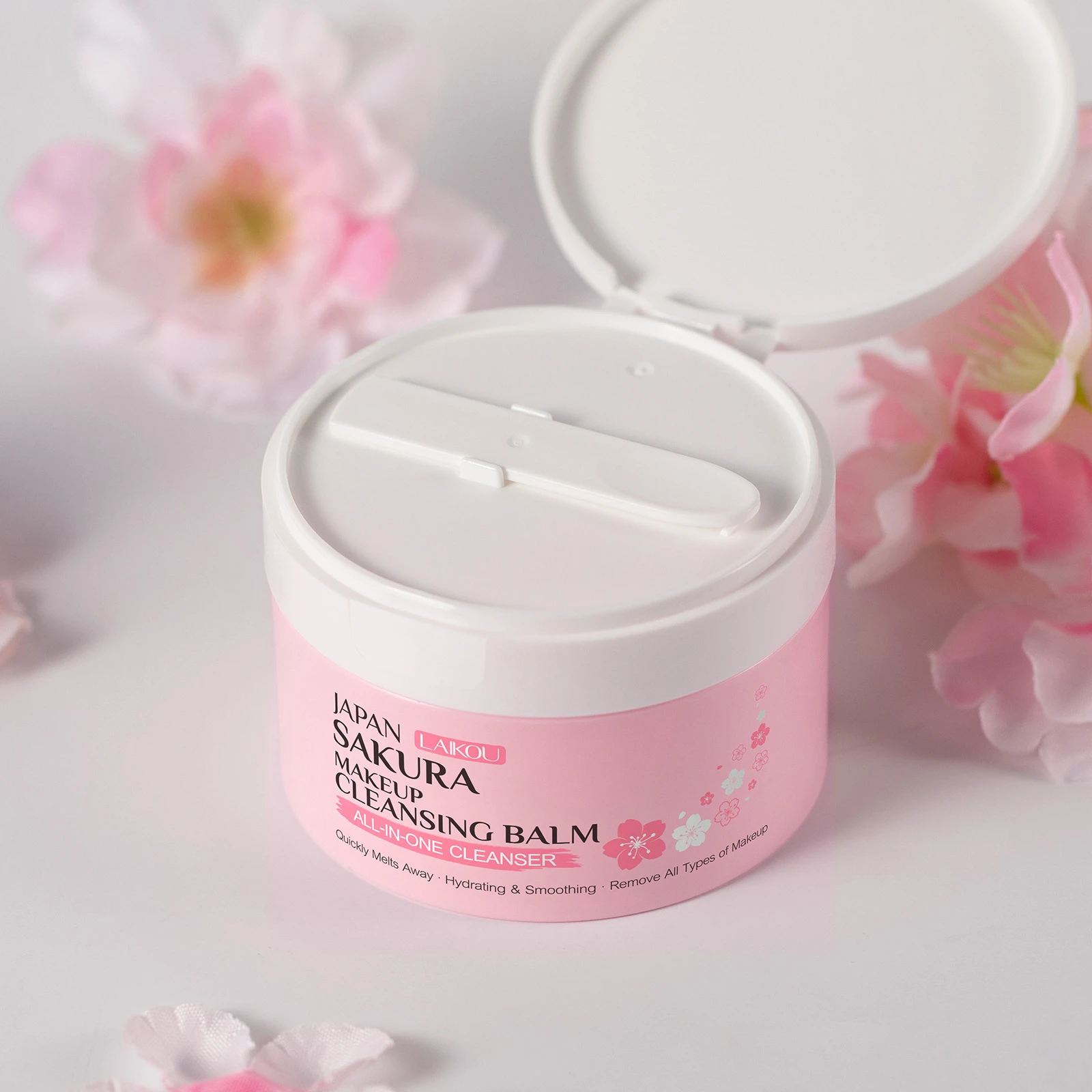 LAIKOU Sakura Cleansing Balm, Makeup Remover Melting Balm for Face, Deep Pore Cleansing Oil Cleanser 100g For All Skin Types