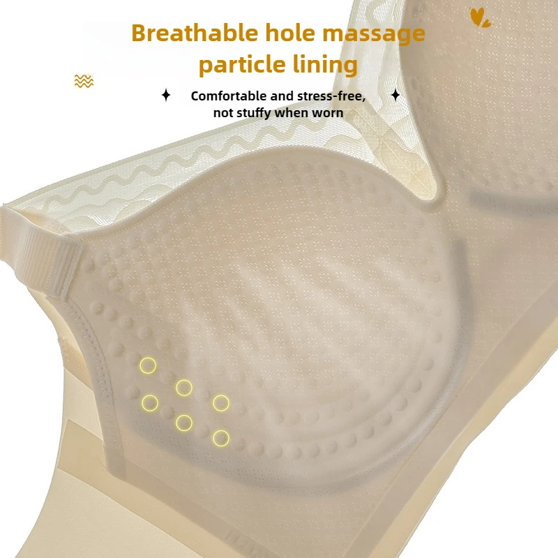 Высококачественные летние тонкие большие груди больших размеров, небольшой бюстгальтер, массажная чашка, регулируемое антипровисающее нижнее белье, женская вторичная грудь