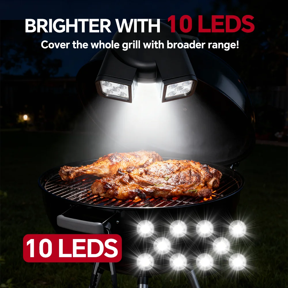 WENMEICE BBQ Grill Light Soft Tube Lighting Lamp Heat Resistant Barbeque Grill Light Lamp Flexible Adjustable 360° Outdoor Light