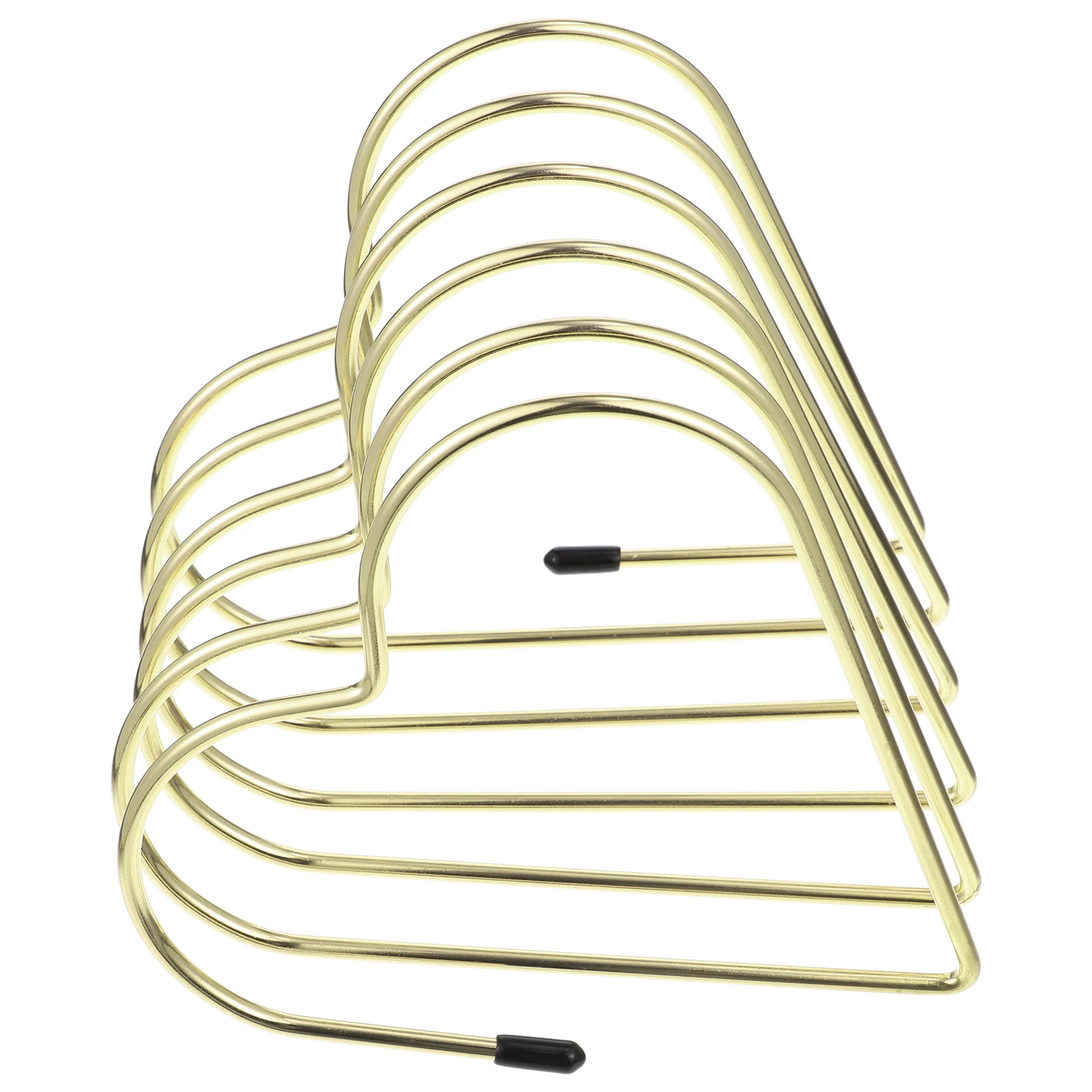 

Heart Shaped Metal Bookends Golden Color Desktop Book Holders Study Accessories Multi Function Organizers