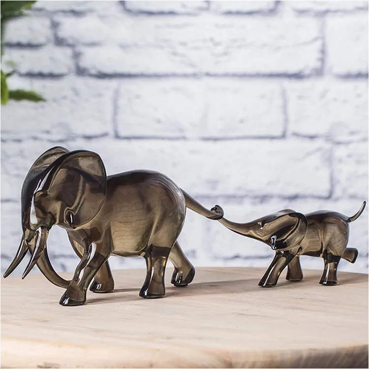 Simple and modern Nordic elephant ornament soft decoration model room study TV cabinet object baby elephant home jewelry table
