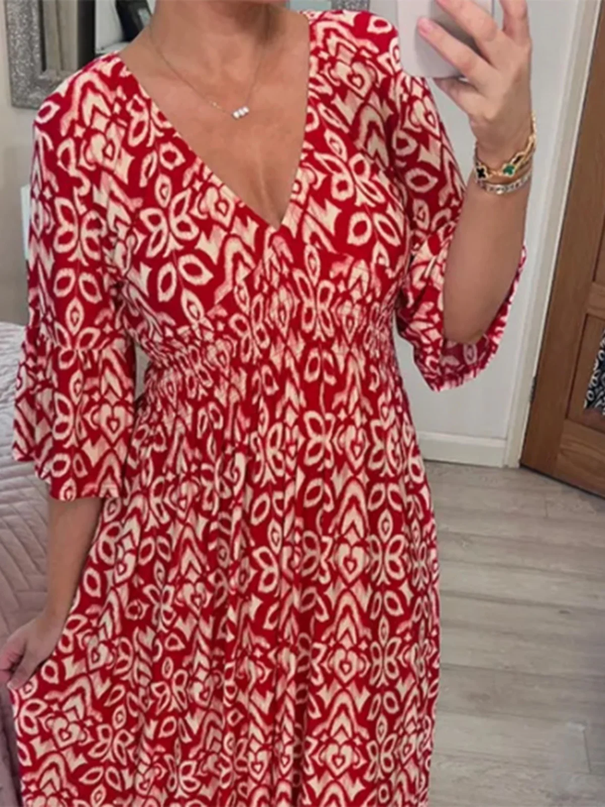 Floral Print V-Ne E… - image